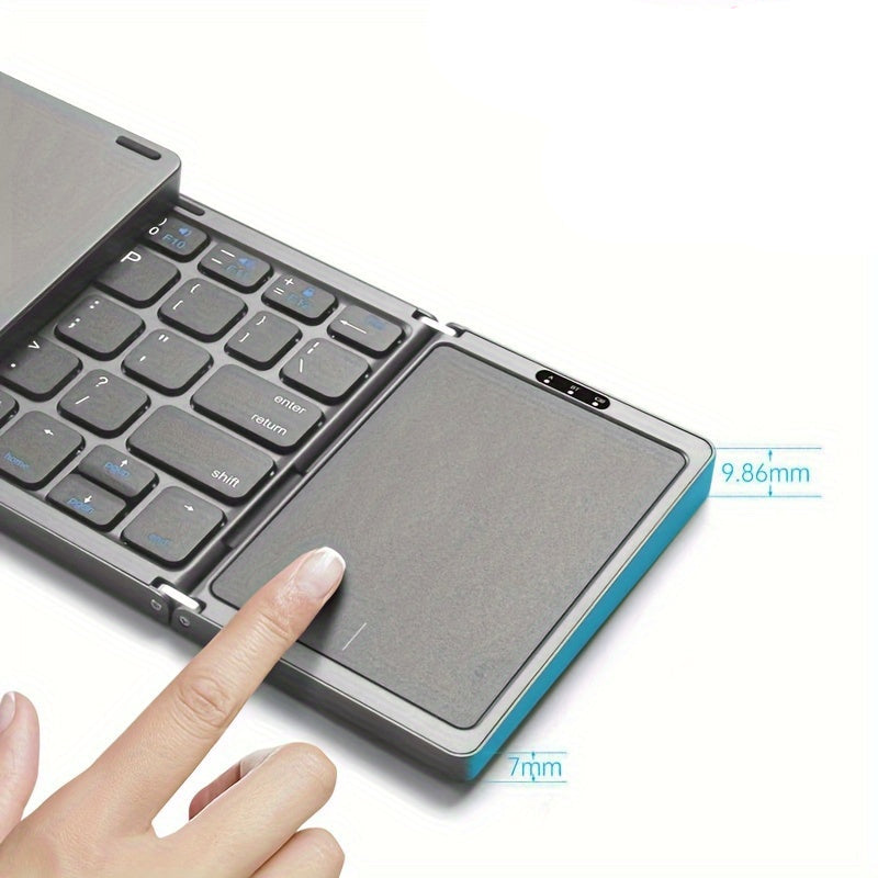 Αναδιπλούμενο Ασύρματο Mini Πληκτρολόγιο με Touchpad