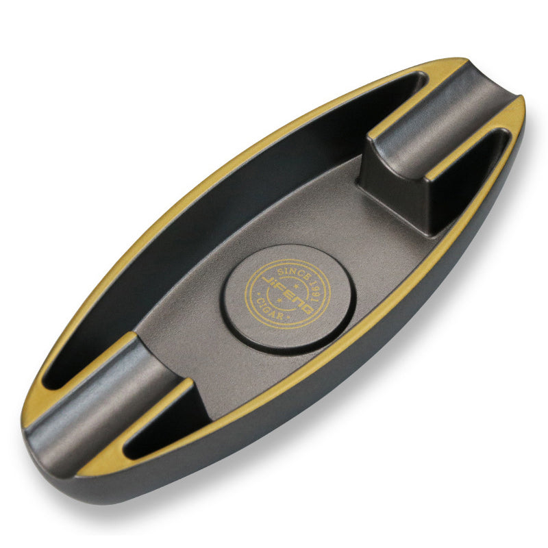 Luxury double slot cigar ashtray for home and office decoration