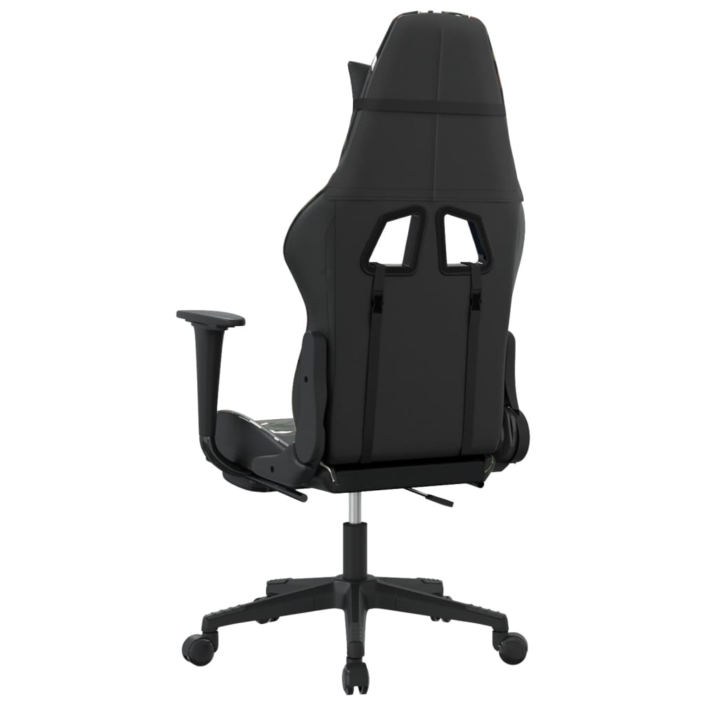 Καρέκλα Gaming Μασάζ Υποπόδιο Μαύρο/Παραλλαγή Συνθετικό Δέρμα