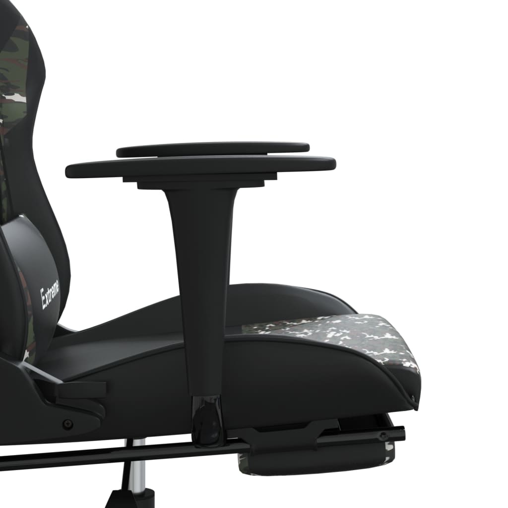 Καρέκλα Gaming Μασάζ Υποπόδιο Μαύρο/Παραλλαγή Συνθετικό Δέρμα