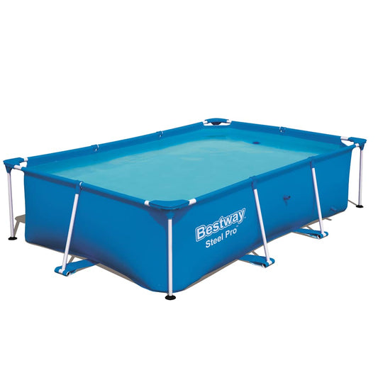 Steel Pro Pool 259×170×61 cm με Tritech™ τοιχώματα & αντιδιαβρωτικό ατσάλι από Bestway. Εύκολη εγκατάσταση, drainage valve & repair patch.