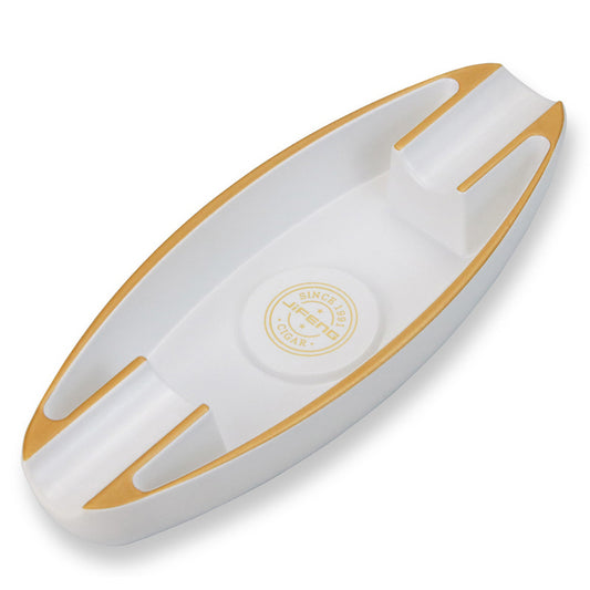 Πολυτελές Διπλό Ashtray για Πούρα - Λευκό