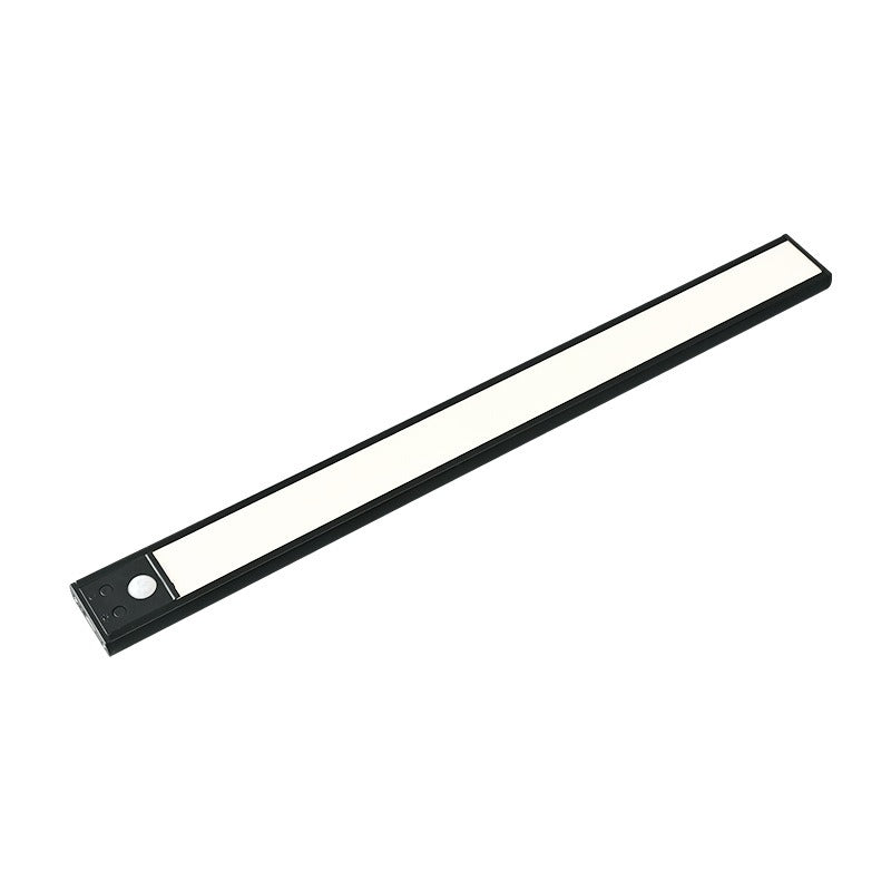 Smart LED motion sensor light with magnetic base, perfect for wardrobes, furniture, and showcases. USB rechargeable.