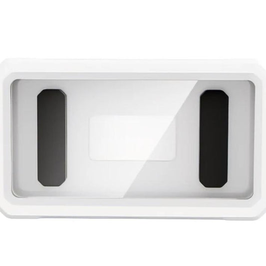 Waterproof phone holder for bathroom use, compatible with all smartphone sizes, 360° rotation, anti-glare film, and easy installation without tools.