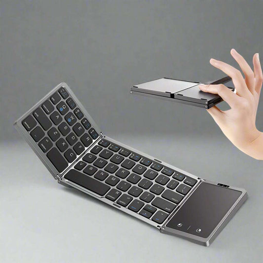 Αναδιπλούμενο Ασύρματο Mini Πληκτρολόγιο με Touchpad