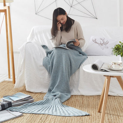 Mermaid Tail Blanket - Gray