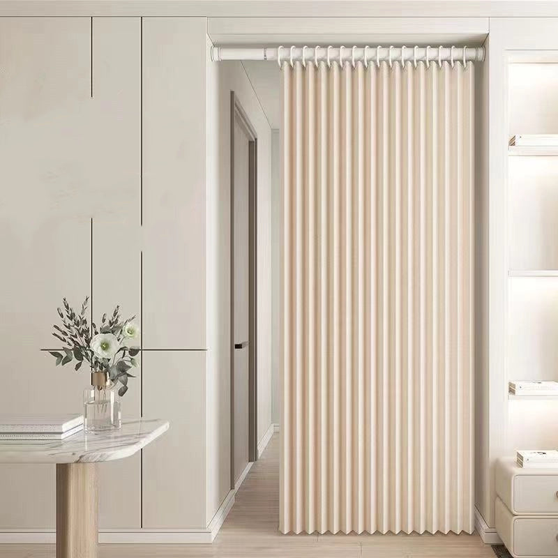 Αναδιπλούμενη κουρτίνα πόρτας χωρίς διάτρηση 200 cm, αδιάβροχη πλισέ