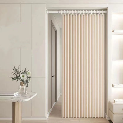 Αναδιπλούμενη κουρτίνα πόρτας χωρίς διάτρηση 200 cm, αδιάβροχη πλισέ