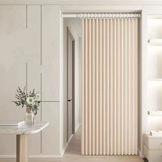 Αναδιπλούμενη κουρτίνα πόρτας χωρίς διάτρηση 200 cm, αδιάβροχη πλισέ