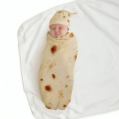 Burrito Baby Blanket - Flour Tortilla Swaddle Blanket Set