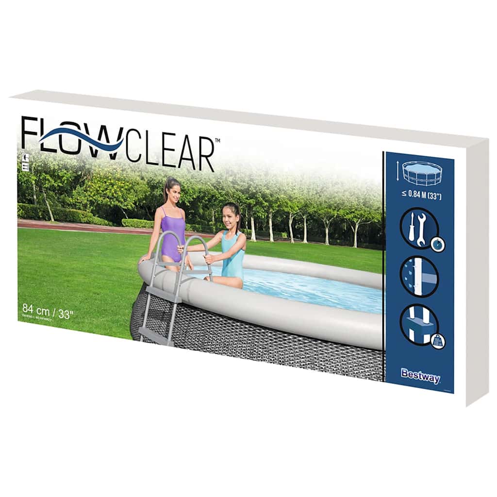 Bestway Σκάλα Πισίνας Με 2 Σκαλοπάτια Flowclear 84 Εκ.