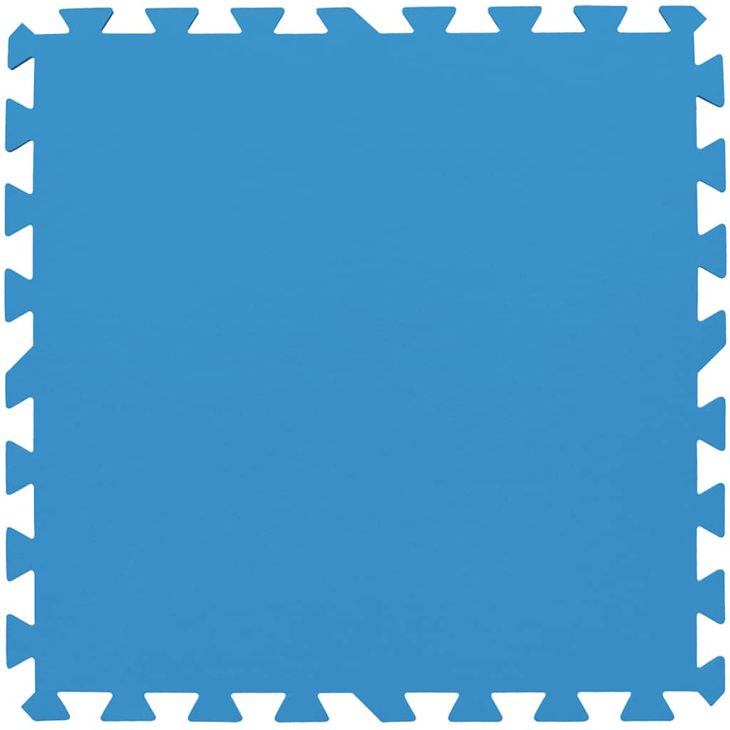 Set of 8 Bestway interlocking foam tiles 50×50 cm for above-ground pool floor protection, covering 2 m²