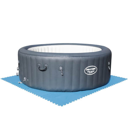 Set of 8 Bestway interlocking foam tiles 50×50 cm for above-ground pool floor protection, covering 2 m²