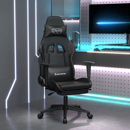Καρέκλα Gaming Μασάζ Υποπόδιο Μαύρο/Παραλλαγή Συνθετικό Δέρμα