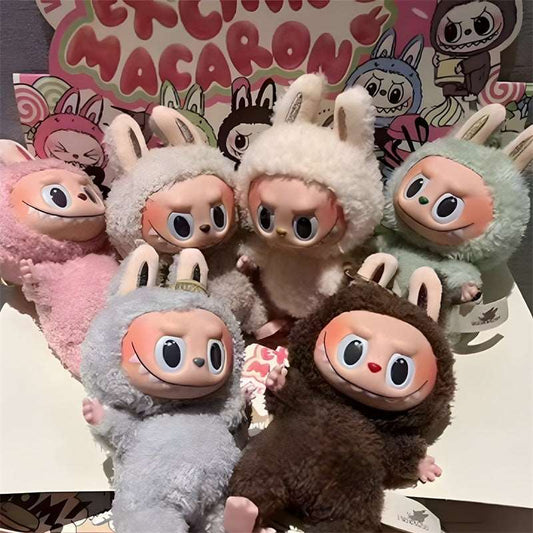 Bubble Mart LABUBU Macaron vinyl plush keychain