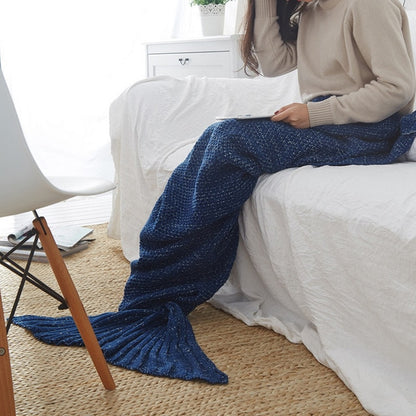 Mermaid Tail Blanket - Dark Blue