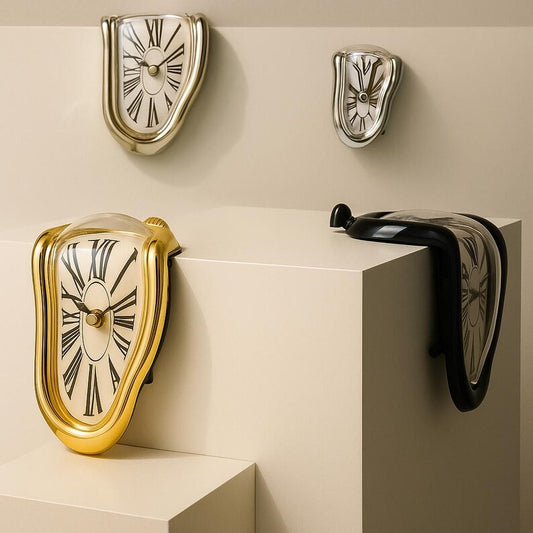 Twisted Corner Clock – Melting Art Wall Clock