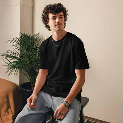 Μαύρο unisex organic T-shirt UNEED — μπροστινή όψη