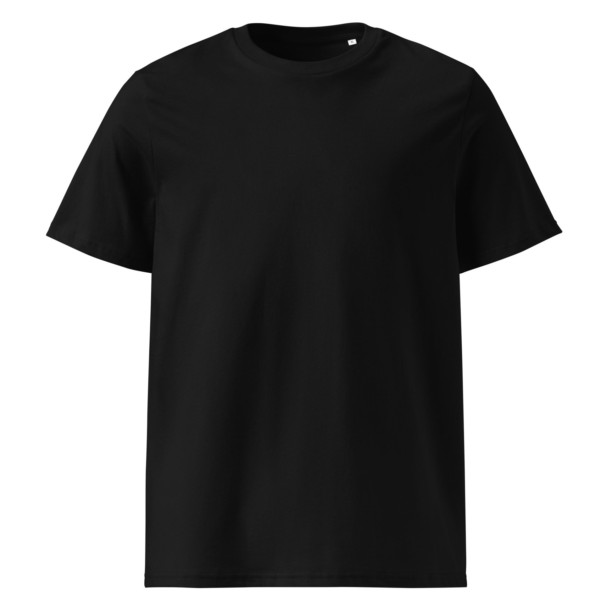 WE NEVER NAMED IT organic statement T-shirt in Black, blank front