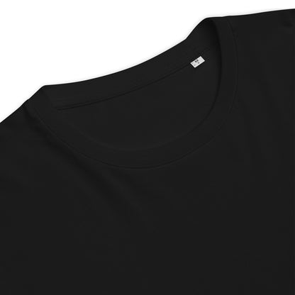 Λεπτομέρεια υφάσματος μαύρου unisex οργανικού T‑shirt UNEED